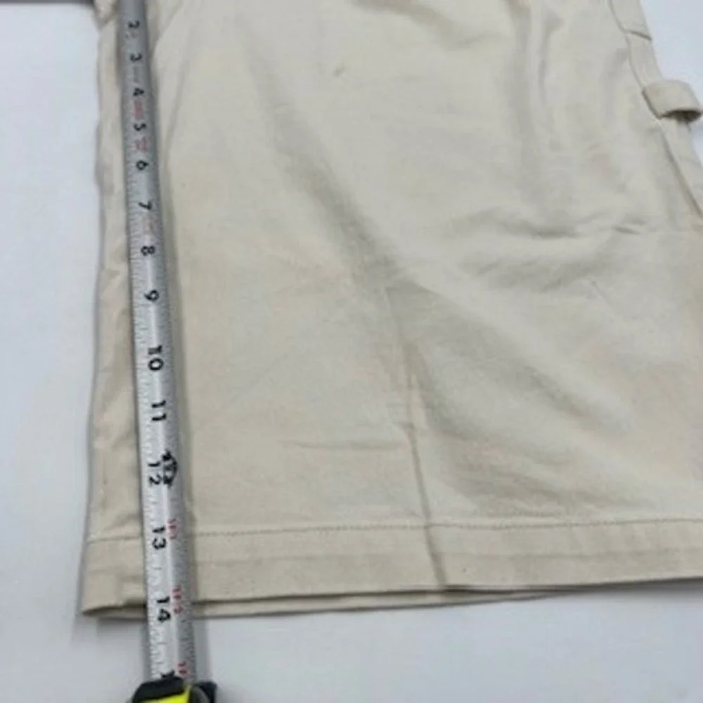 Wild Fable Cream Carpenter jorts High Rise Wide Leg Bear Charm‎ Size 6 NEW
